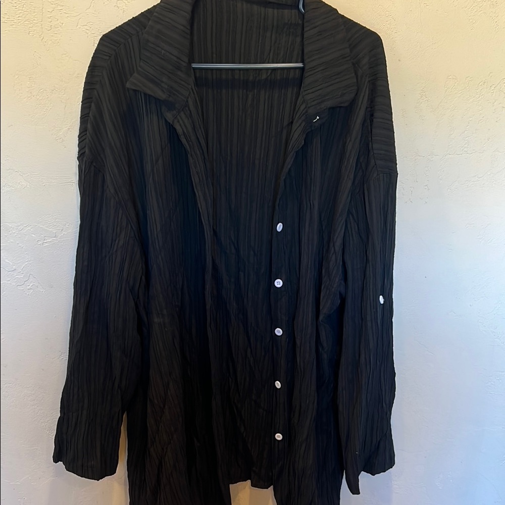 Women's Black Button up